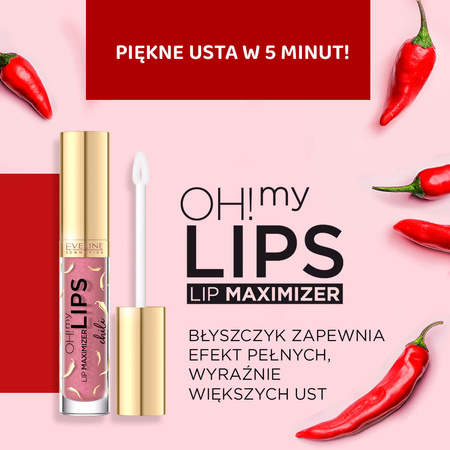Eveline Oh My Lips Lip Maximizer Gloss Volumizing Lips Chili Pepper 4.5ml